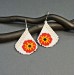 Seed bead drops poppies