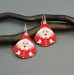 Red Christmas Beaded Earrings Mrs Claus