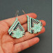 Turquoise and Gold Star Earrings of Delica Beads