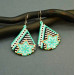 Turquoise and Gold Star Earrings
